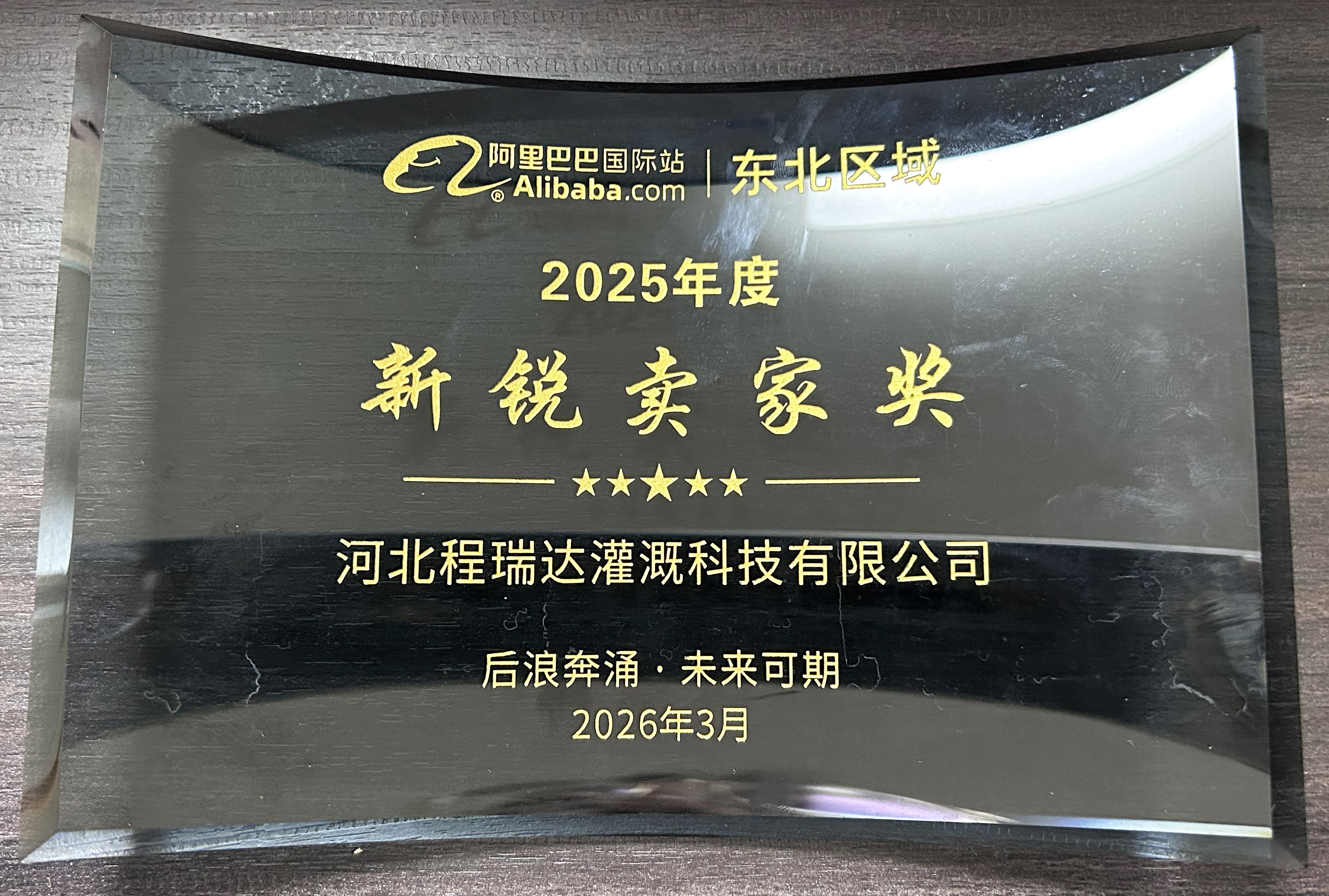 佳木斯程瑞达灌溉 | 荣获阿里国际站新锐卖家奖